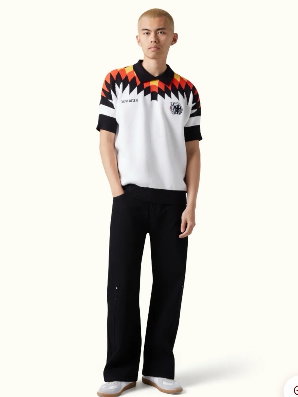 New Vescartes German soccer knit jersey polo
